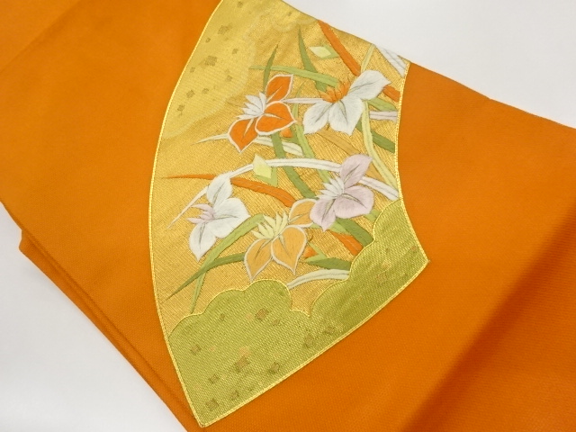 JAPANESE NAGOYA OBI FOR SUMMER / EMBROIDERY / JIGAMI PATTERN